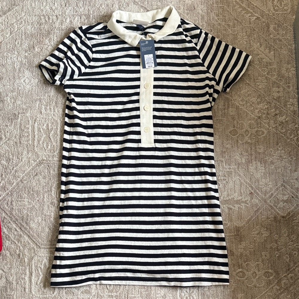 Universal Thread Black and White Striped Midi Dress
